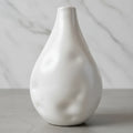 Jarron golpeado Gota blanco mate 49x20 cm