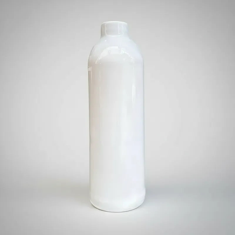 Jarron alto de vidrio color blanco brillante 60x20cm