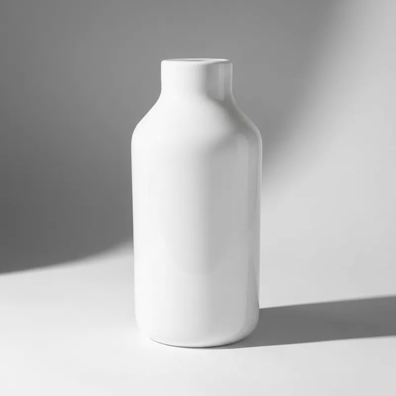 Jarron vidrio Blanco brillante 41x19cm