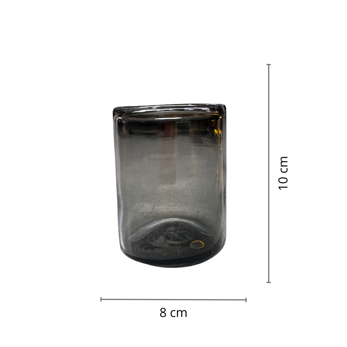 Set de Botella y Vaso de Vidrio Humo