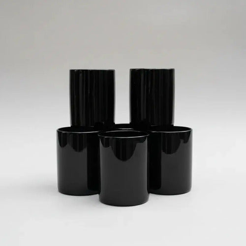 SET DE 6 VASOS NEGRO CHOCOLATE