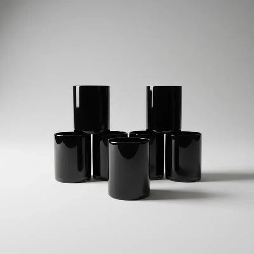 SET DE 6 VASOS NEGRO CHOCOLATE