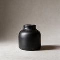 Jarron Negro matte de vidrio soplado 20 x 20 cm