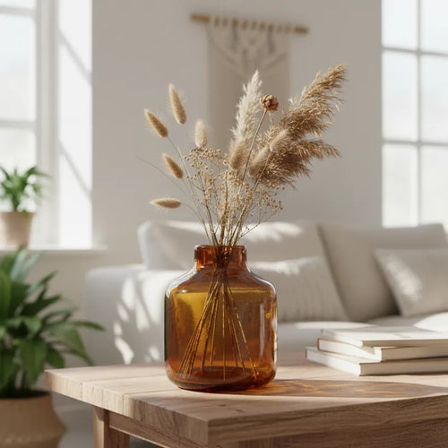 Jarrón decorativo Ambar vidrio 15x15